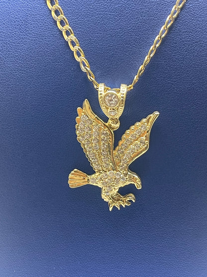 14K Yellow Gold Eagle Pendant/CHAIN