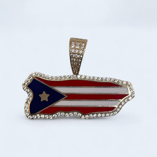 14K PUERTO RICO'S FLAG