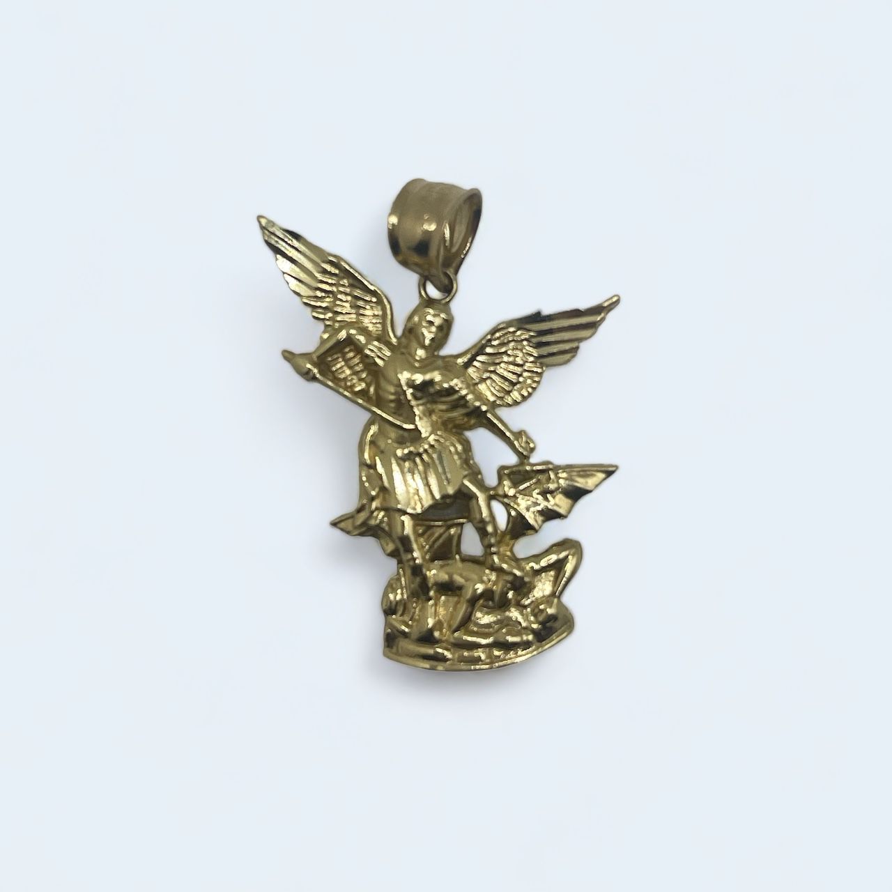 14k st michael pendant