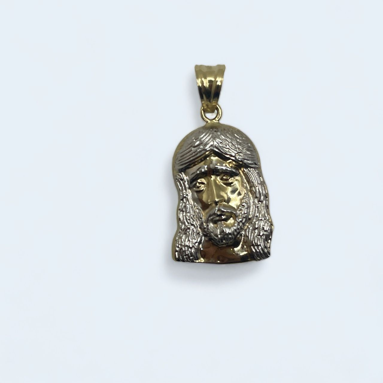 14k Gold Jesus Head Pendant