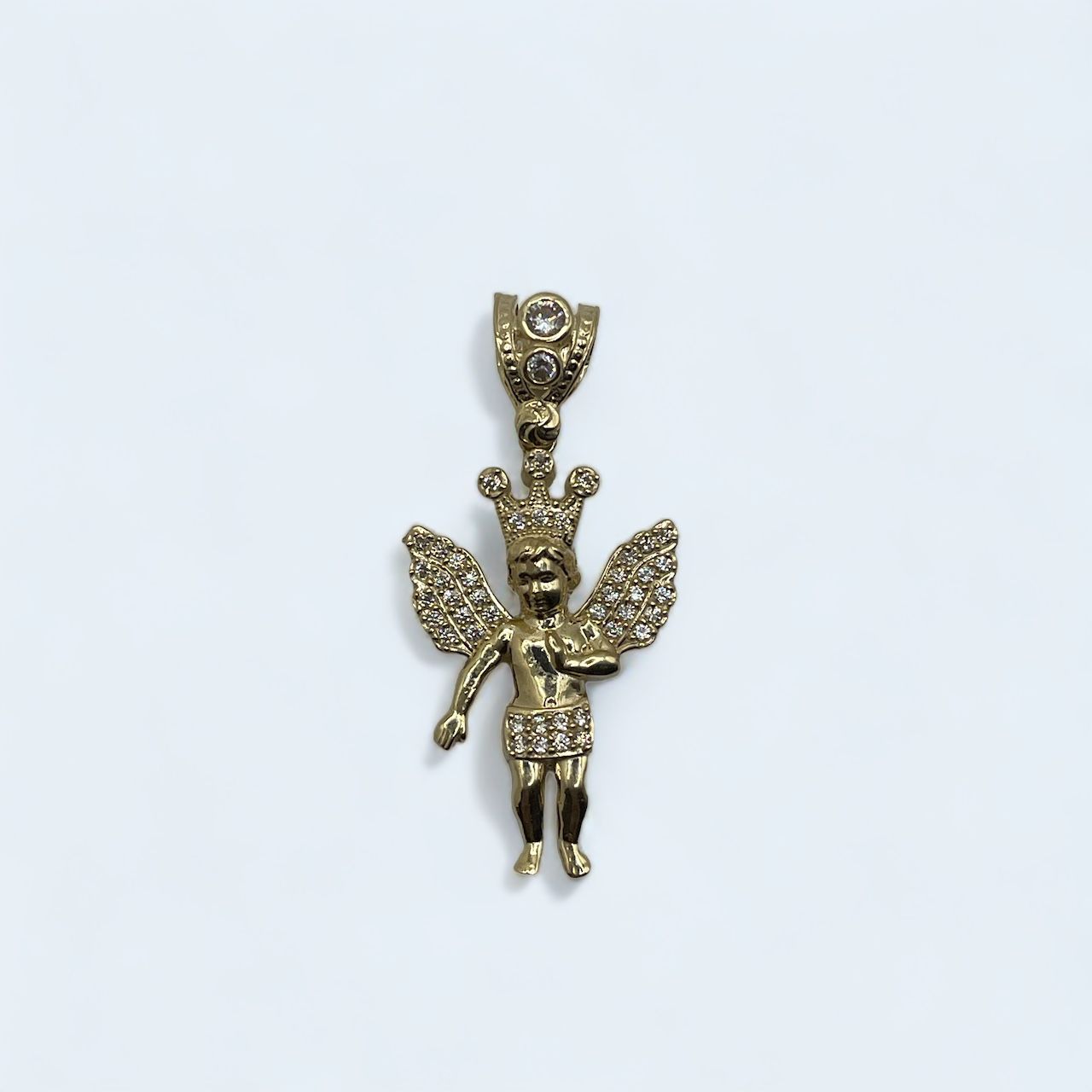 14K  Gold Angel Pendant