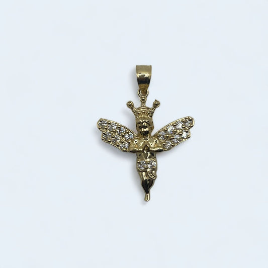 14k Gold Angel Pendant